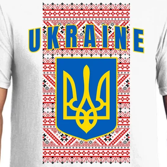 Ukraine Vyshyvanka Trident Flag Support Pajama Set