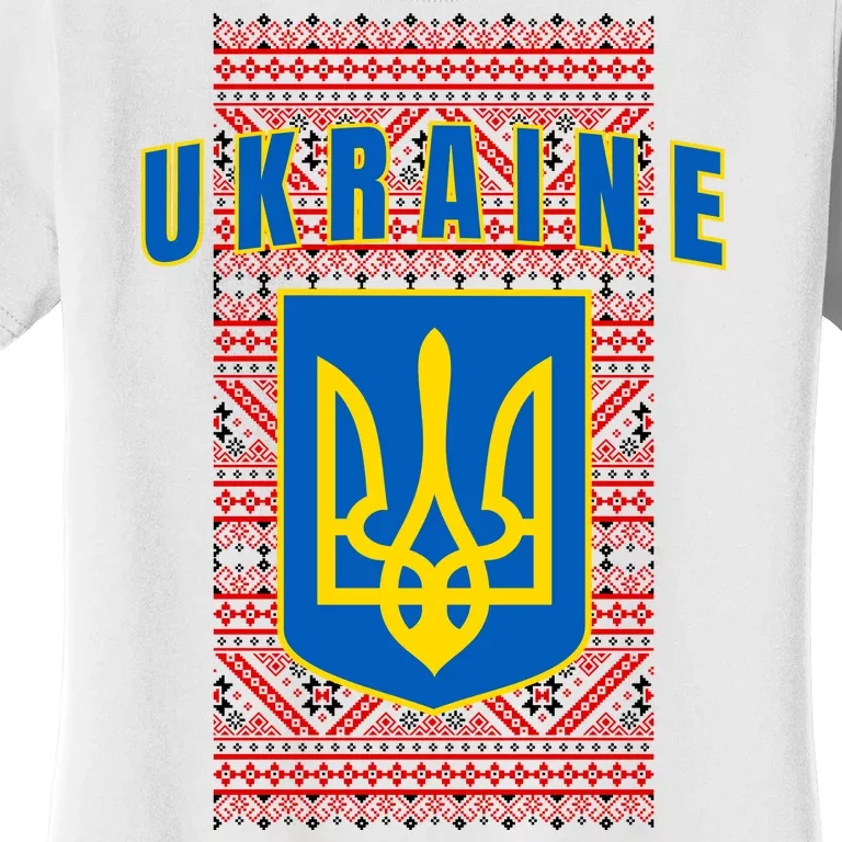 Ukraine Vyshyvanka Trident Flag Support Women's T-Shirt