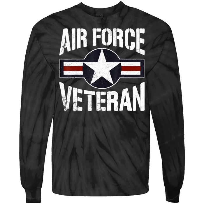 Usaf Veteran Us Air Force Veteran Tie-Dye Long Sleeve Shirt