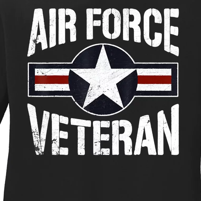 Usaf Veteran Us Air Force Veteran Ladies Long Sleeve Shirt