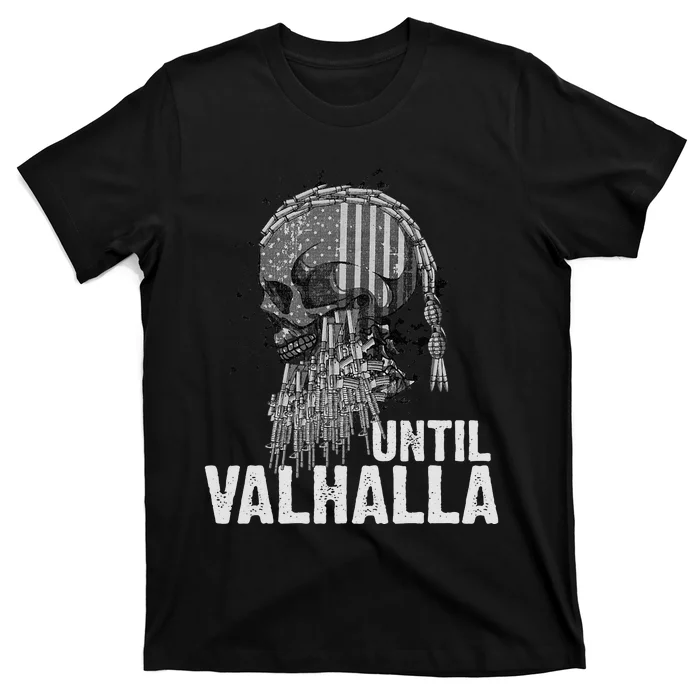 Until Valhalla Viking US Flag Vintage Til Valhalla T-Shirt