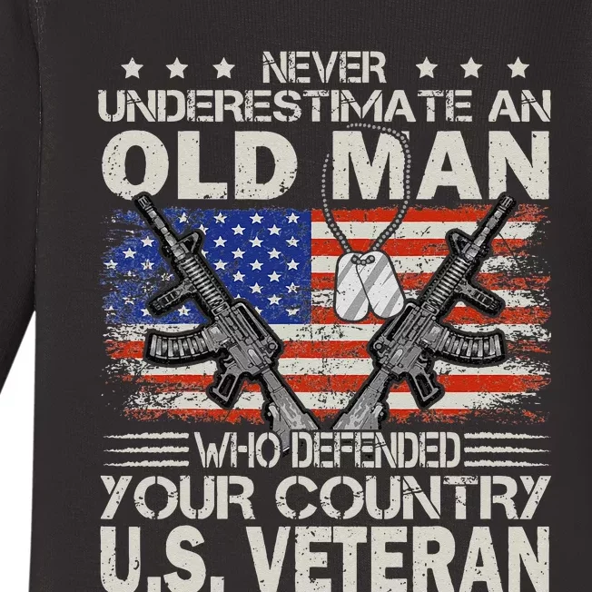 US Veteran Veterans Day Us Patriot Baby Long Sleeve Bodysuit