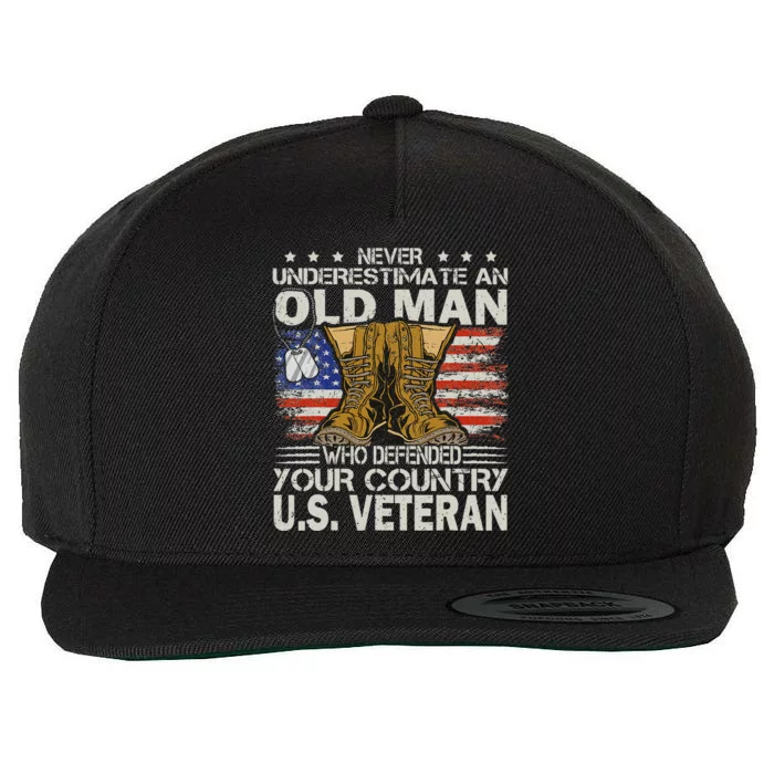 US Veteran veterans day Us Patriot Wool Snapback Cap