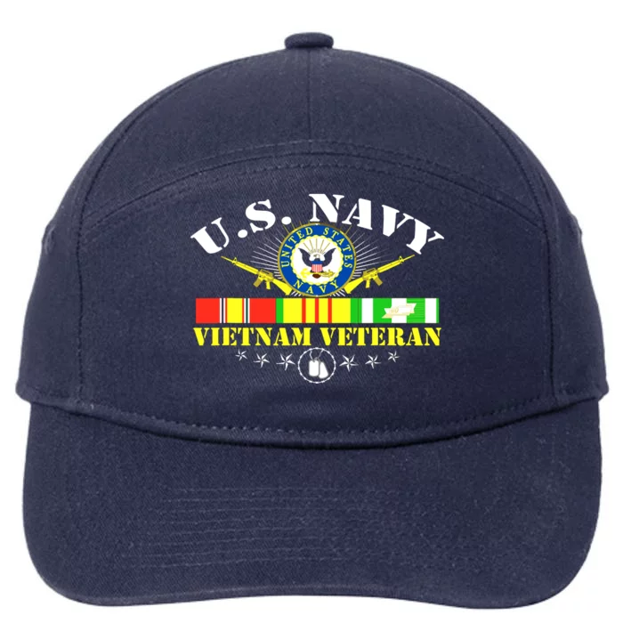 US Vietnam Veteran USA Flag Vietnam Vet 7-Panel Snapback Hat