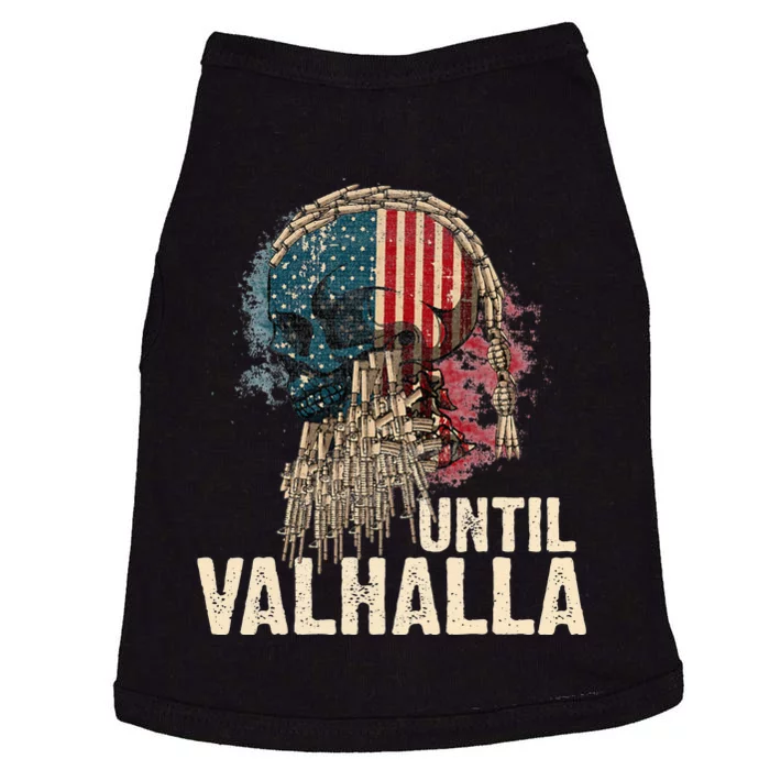 Until Valhalla Viking US Flag Vintage Til Valhalla Doggie Tank