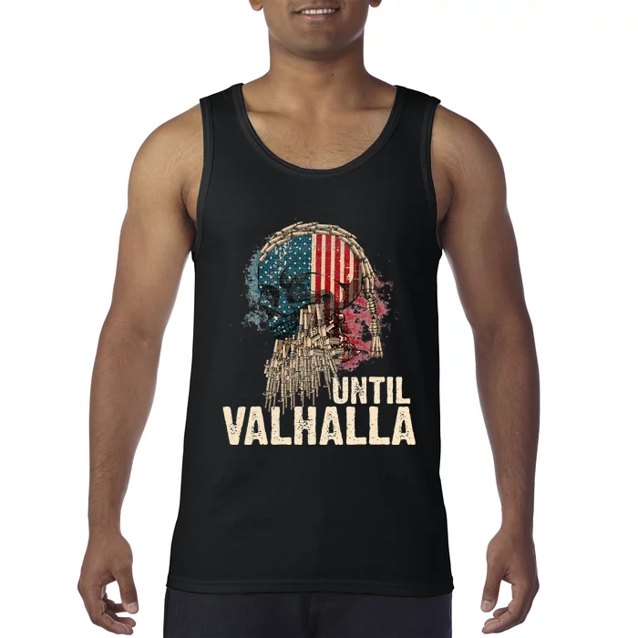 Until Valhalla Viking US Flag Vintage Til Valhalla Tank Top