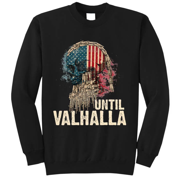 Until Valhalla Viking US Flag Vintage Til Valhalla Sweatshirt