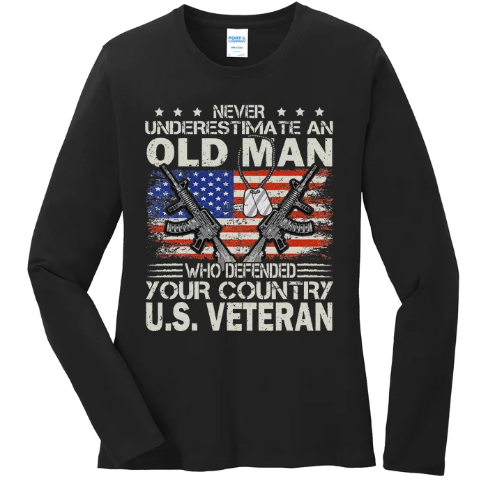 US Veteran Veterans Day Us Patriot Ladies Long Sleeve Shirt