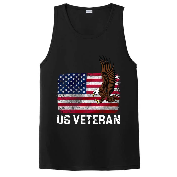 US Veteran Vintage American Bald Eagle Performance Tank