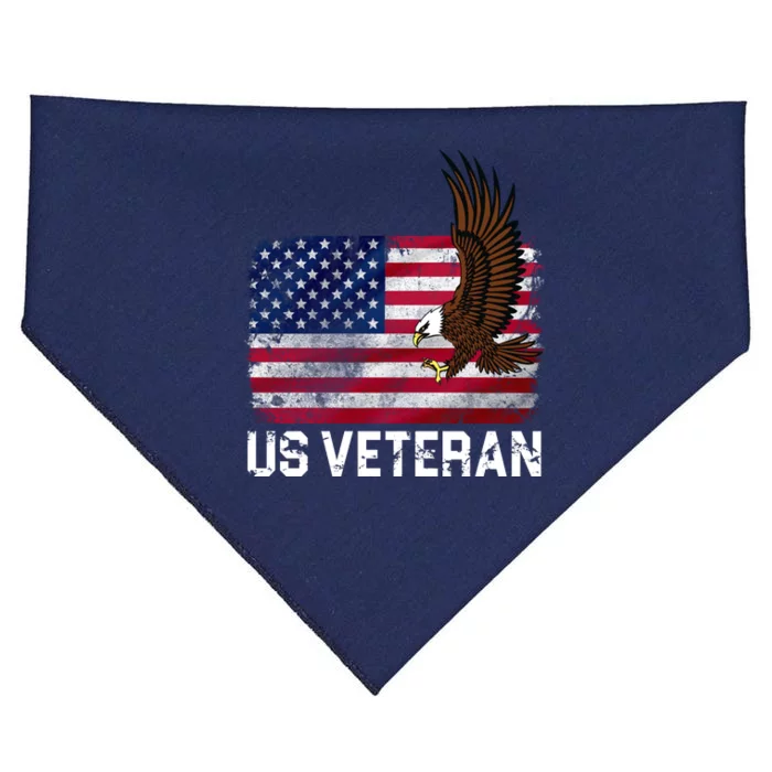 US Veteran Vintage American Bald Eagle USA-Made Doggie Bandana