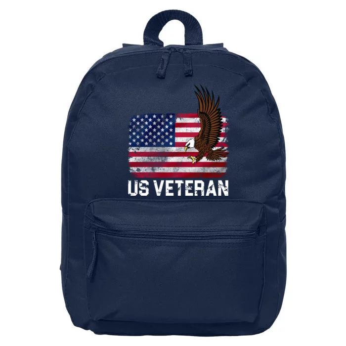 US Veteran Vintage American Bald Eagle 16 in Basic Backpack