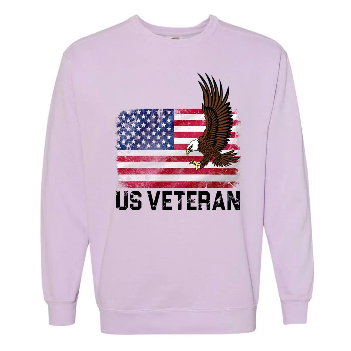 US Veteran Vintage American Bald Eagle Garment-Dyed Sweatshirt