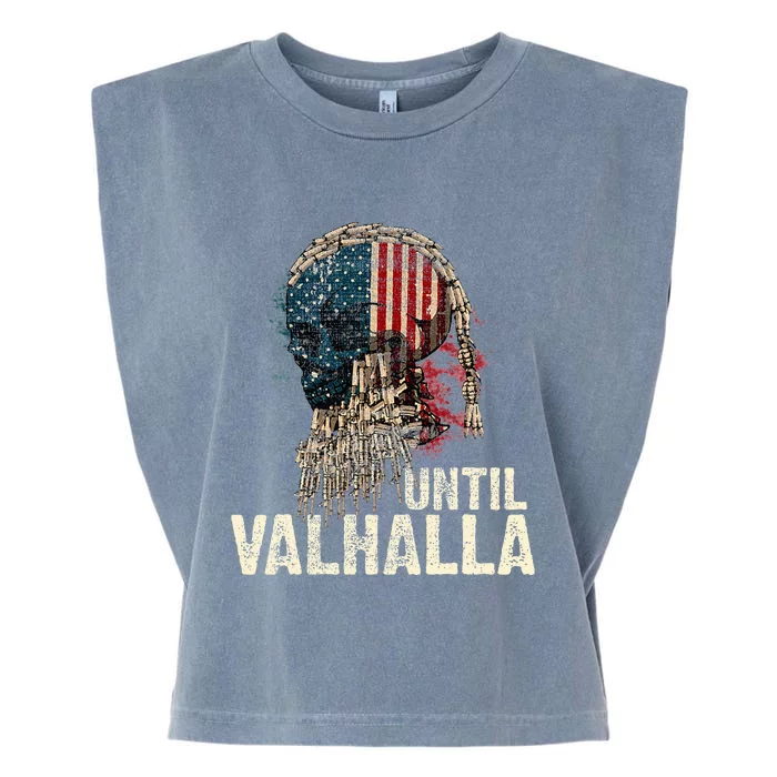 Until Valhalla Viking Us Flag Vintage Til Valhalla Garment-Dyed Women's Muscle Tee