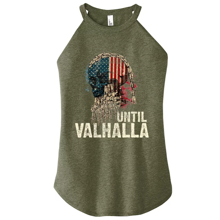 Until Valhalla Viking Us Flag Vintage Til Valhalla Women’s Perfect Tri Rocker Tank