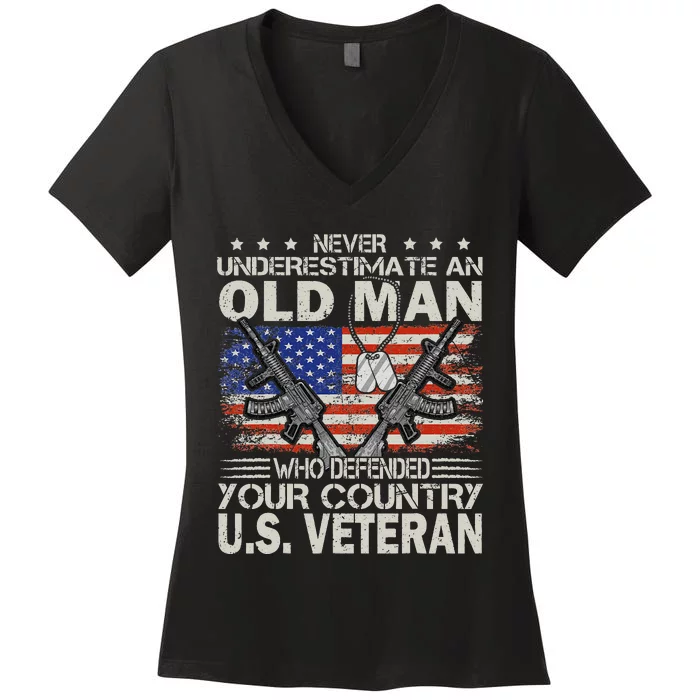 US Veteran veterans day Us Patriot Women's V-Neck T-Shirt