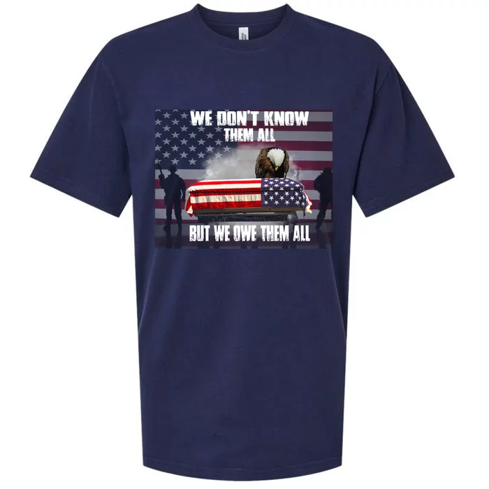 Us Veteran We Dont Know Them All But We Owe Them All Gift Sueded Cloud Jersey T-Shirt