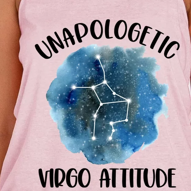 Unapologetic Virgo Zodiac Constellation Stuff Attitude Gift Women's Knotted Racerback Tank