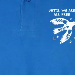 Until We Are All Free None Of Us Are Free Free Palestine Softstyle Adult Sport Polo