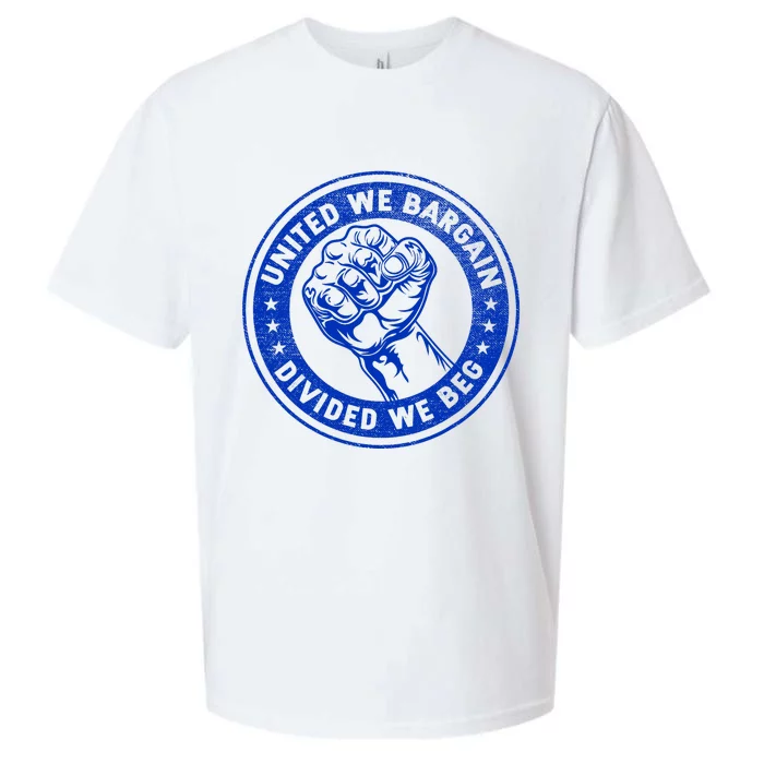 United We Bargain Divided We Beg Worker Fist Labor Protest Sueded Cloud Jersey T-Shirt