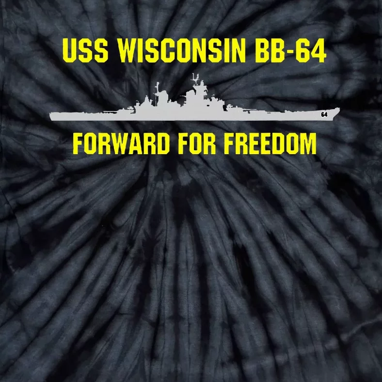 Uss Wisconsin Bb64 Tie-Dye T-Shirt