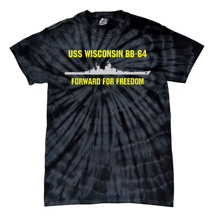 Uss Wisconsin Bb64 Tie-Dye T-Shirt