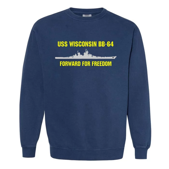 Uss Wisconsin Bb64 Garment-Dyed Sweatshirt