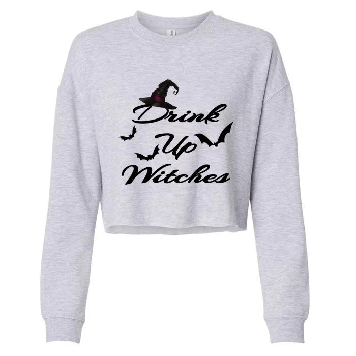 Up Witches Brew Wine Halloween Cute Ing Cool Gift Cropped Pullover Crew