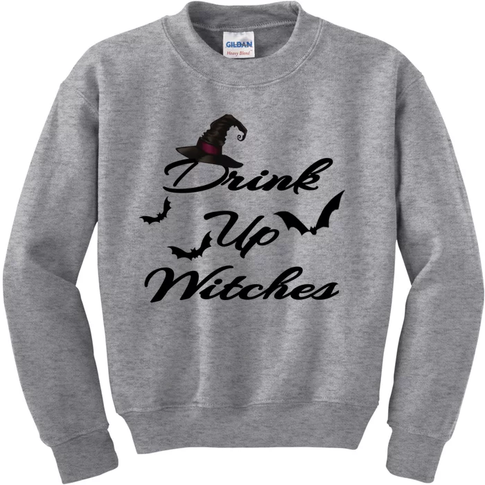 Up Witches Brew Wine Halloween Cute Ing Cool Gift Kids Sweatshirt