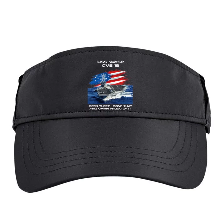 USS Wasp CVS 18 Aircraft Carrier Veteran USA Flag Christmas Adult Drive Performance Visor