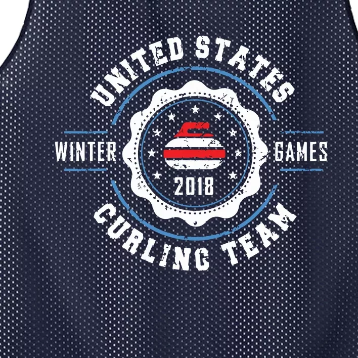 USA Winter Curling Mesh Reversible Basketball Jersey Tank