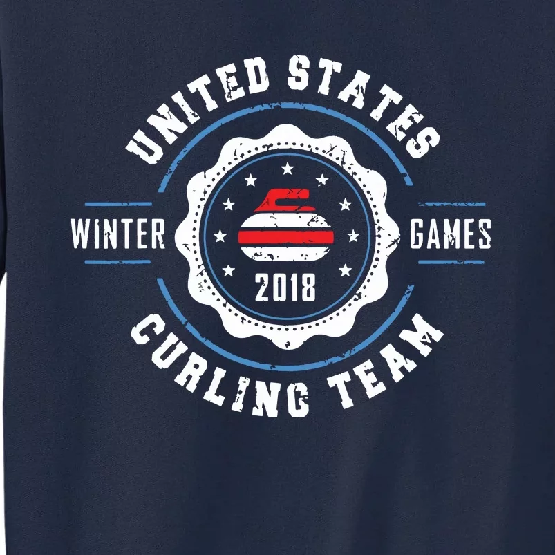 USA Winter Curling Tall Sweatshirt