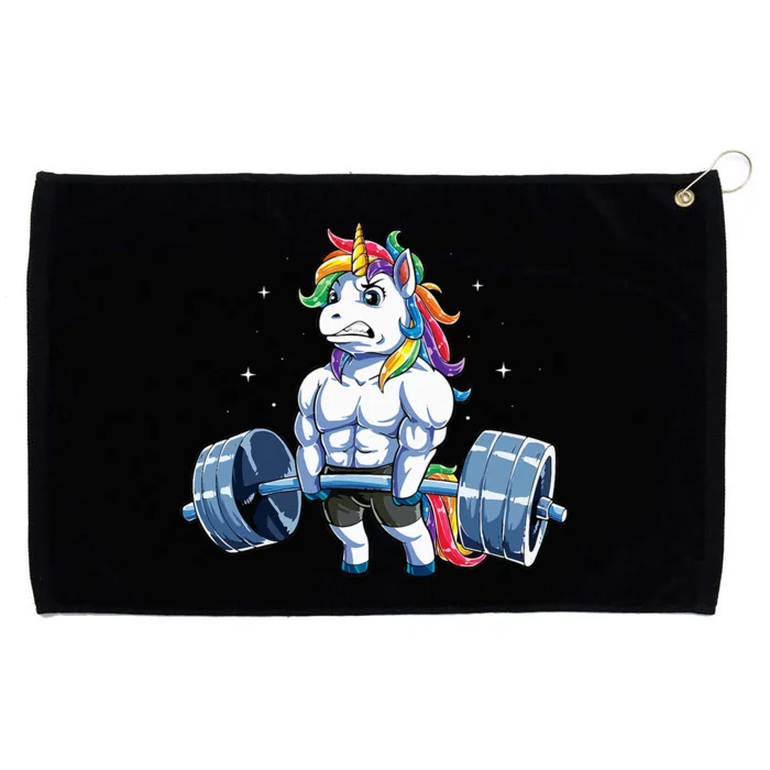 Unicorn Weightlifting Deadlift Fitness Gym Women Grommeted Golf Towel