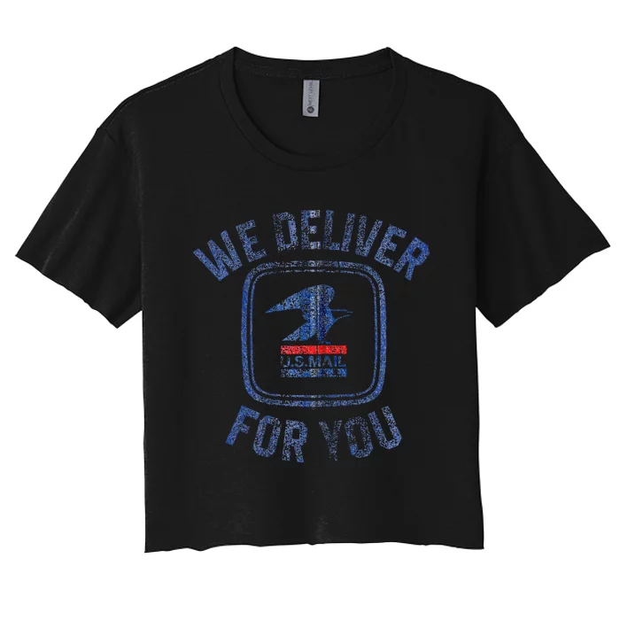 Usps We Deliver For You Women's Crop Top Tee