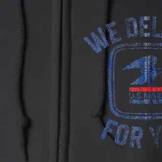 Usps We Deliver For You Full Zip Hoodie