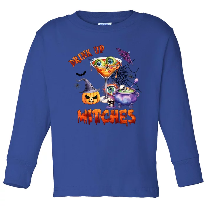 Up Witches Fun Halloween Design Gift Toddler Long Sleeve Shirt