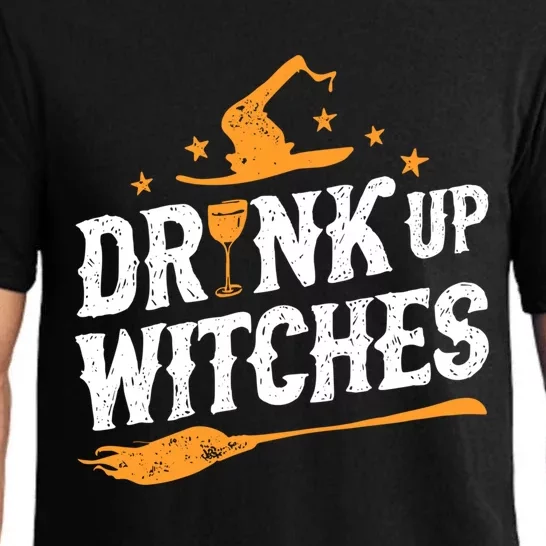 Up Witches Funny Halloween Witch Ing Wine Gift Pajama Set