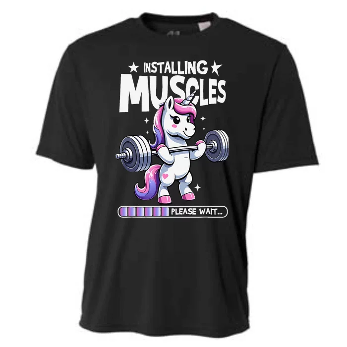 Unicorn Weightlifting Fitness Gym Workout Weight Training Cooling Performance Crew T-Shirt