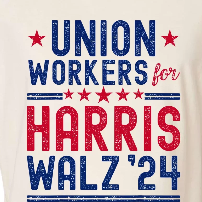 Union Workers For Harris Walz 2024 Presidential Election Garment-Dyed Women's Muscle Tee