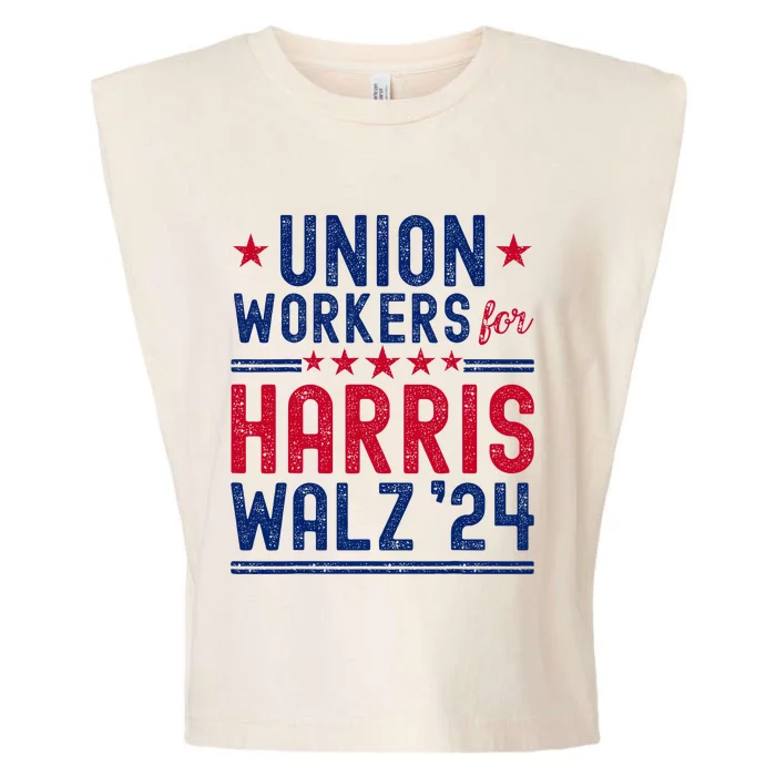 Union Workers For Harris Walz 2024 Presidential Election Garment-Dyed Women's Muscle Tee