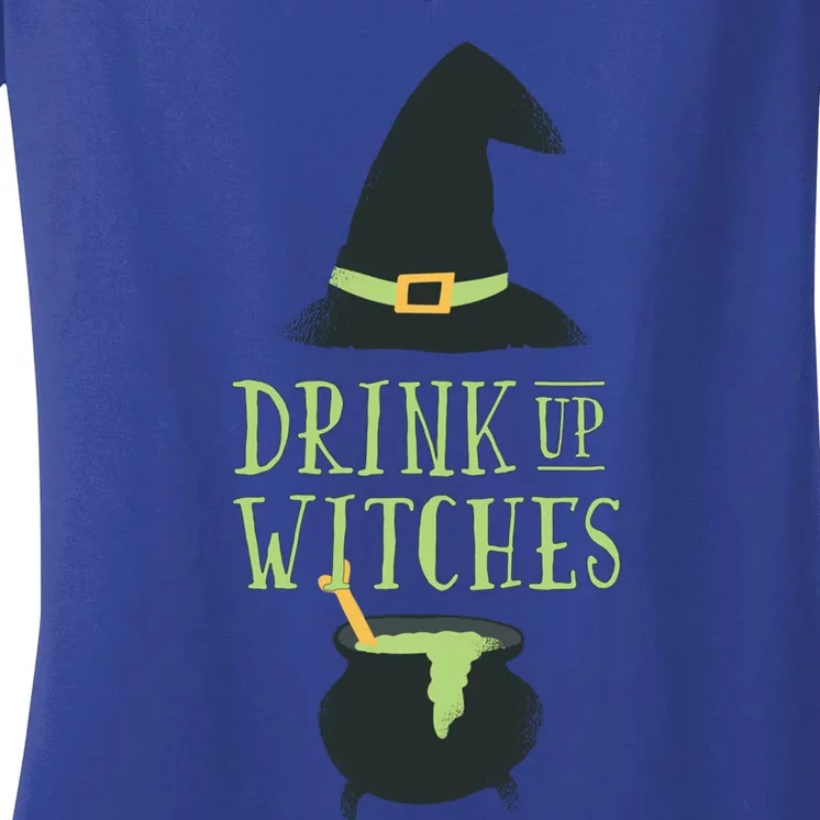 Up Witches Funny Ing Alcohol Beer Quote Humor Gift Women's V-Neck T-Shirt