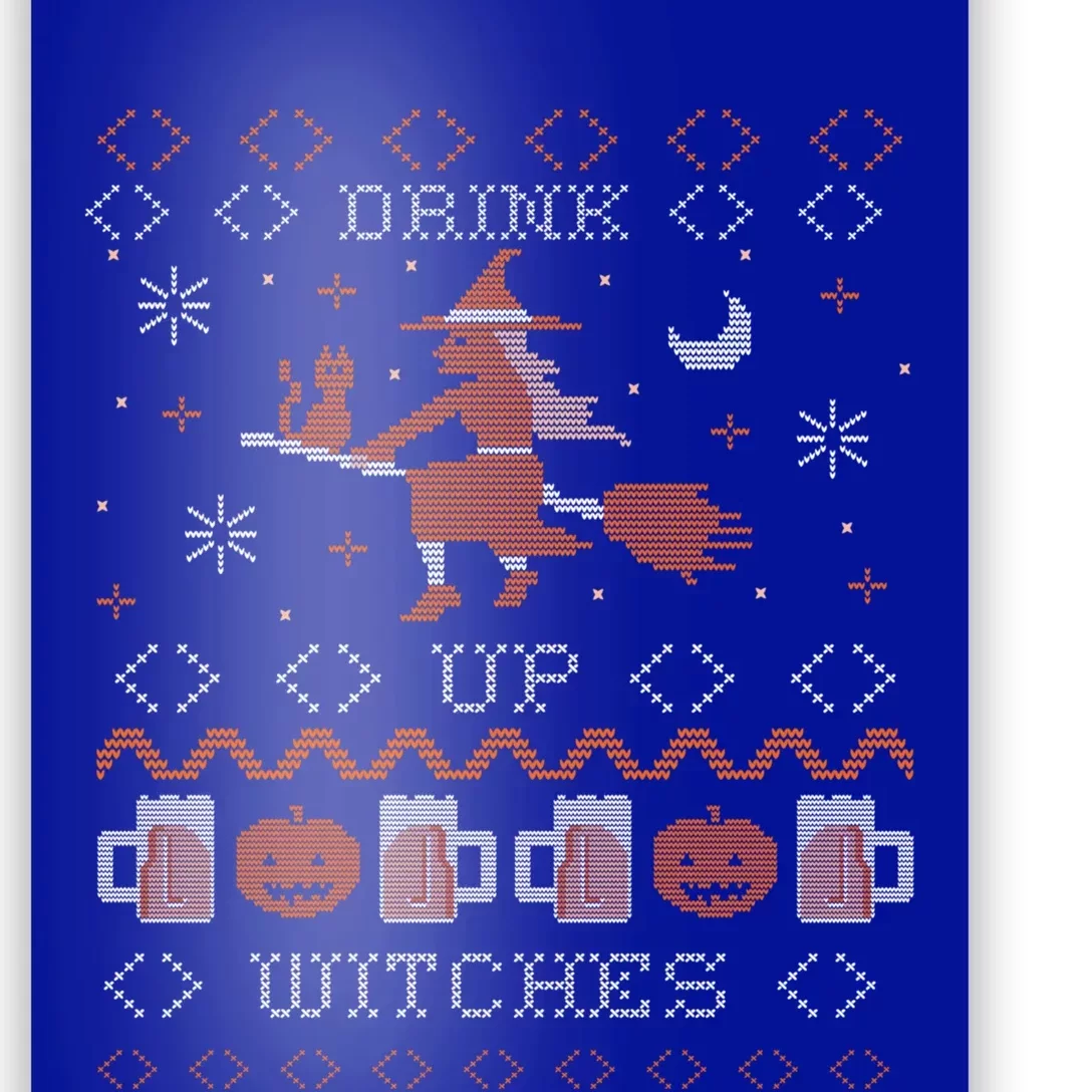 Up Witches Funny Ugly Halloween Flying Witch Gift Poster