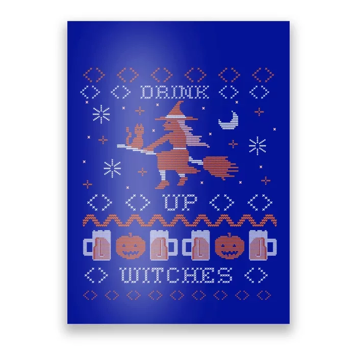 Up Witches Funny Ugly Halloween Flying Witch Gift Poster