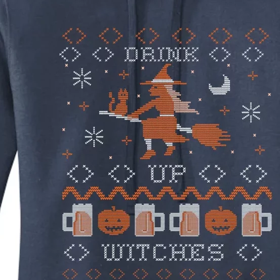 Up Witches Funny Ugly Halloween Flying Witch Gift Women's Pullover Hoodie