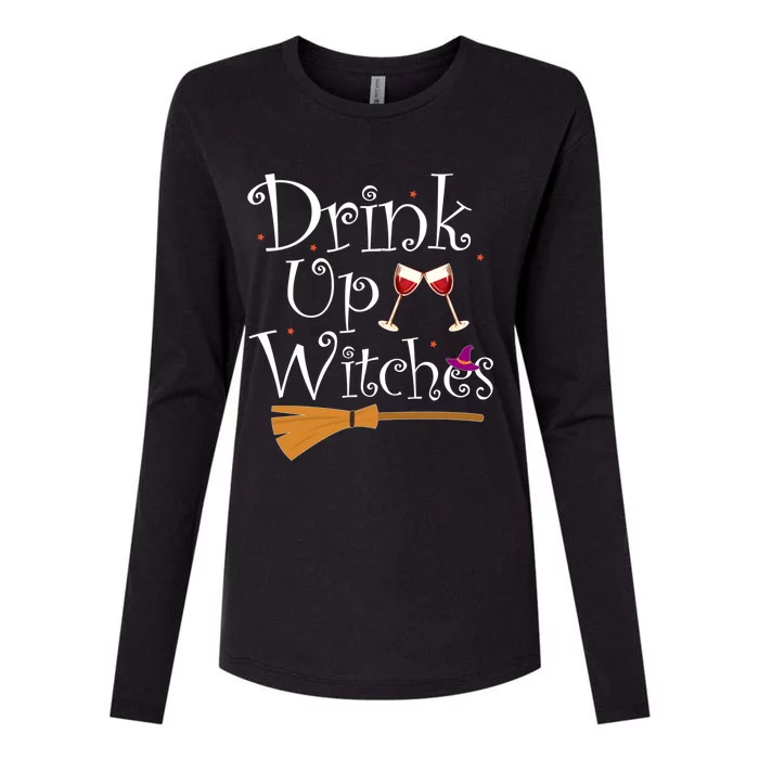 Up Witches Funny Ing Wine Halloween Costume Mom Gift Womens Cotton Relaxed Long Sleeve T-Shirt