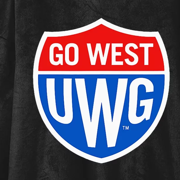 University West Georgia Uwg Wolves Go West Shield Hooded Wearable Blanket