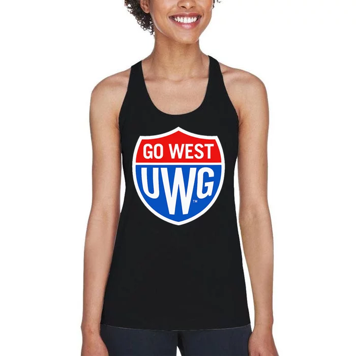 University West Georgia Uwg Wolves Go West Shield Women's Racerback Tank