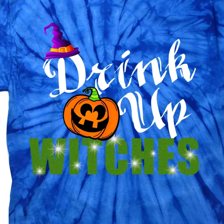 Up Witches Halloween Design With Pumpkin And Hat Gift Tie-Dye T-Shirt