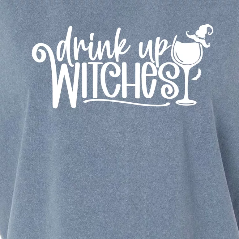 Up Witches Halloween Wine Gift Garment-Dyed Women's Muscle Tee