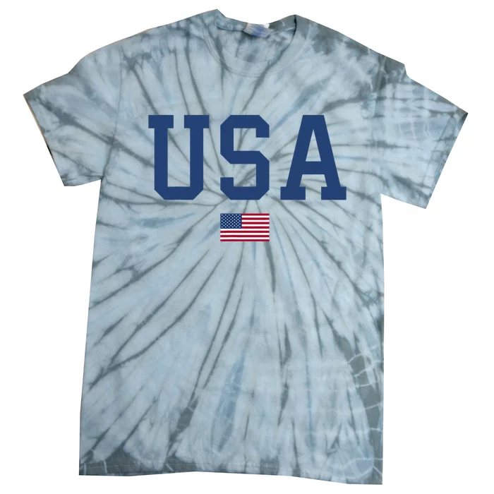 USA Women Men Kids Patriotic American Flag July 4th Tie-Dye T-Shirt