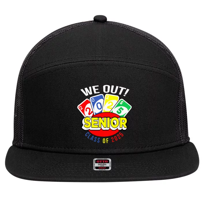 U.N.O We Out Senior Class Of 2025 7 Panel Mesh Trucker Snapback Hat